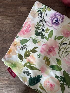 Posh Baby Floral Watercolor car seat/ nursing cover  - Pink & Green